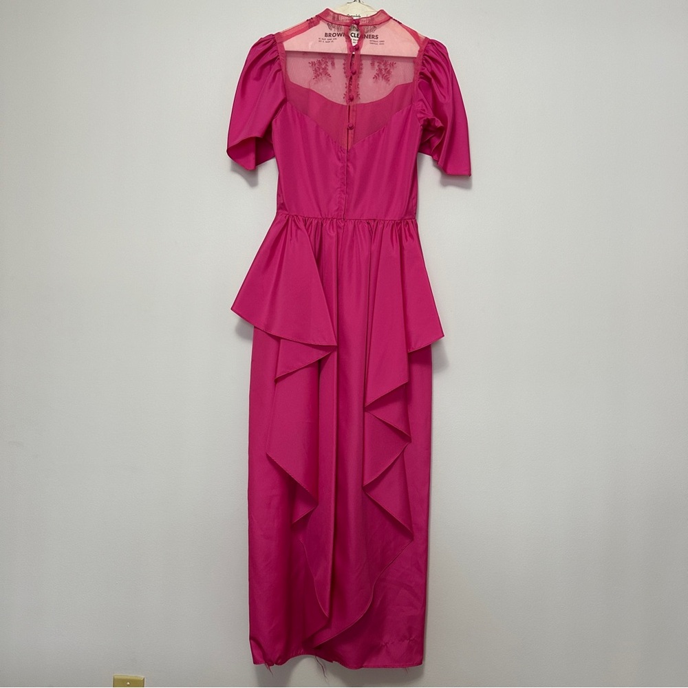 Vintage 80’s Hot Pink Dress - Picture 2 of 5